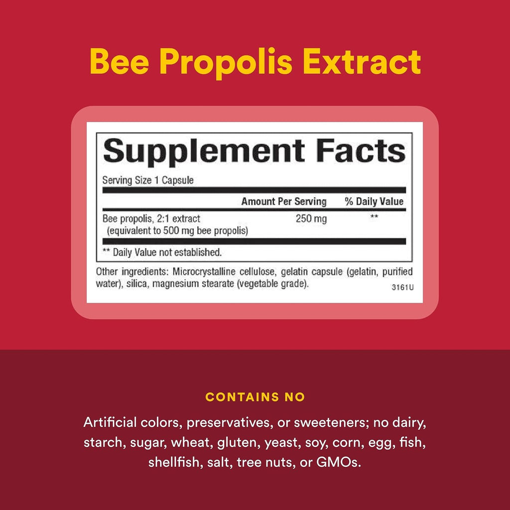 Natural Factors, Bee Propolis Extract 500 mg, 90 Capsules