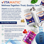 Vitamatic ADK Vitamin Supplement, 180 Cápsulas Veganas