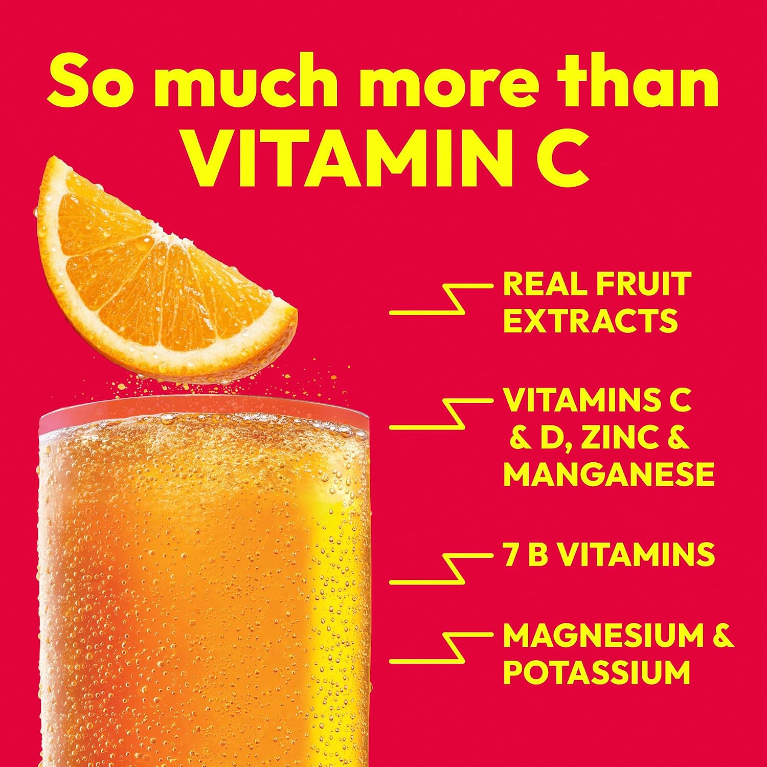 Emergen-C 1000 mg Vitamina C en Polvo con Zinc y Vitaminas B - 2 Sobres Sabor Naranja