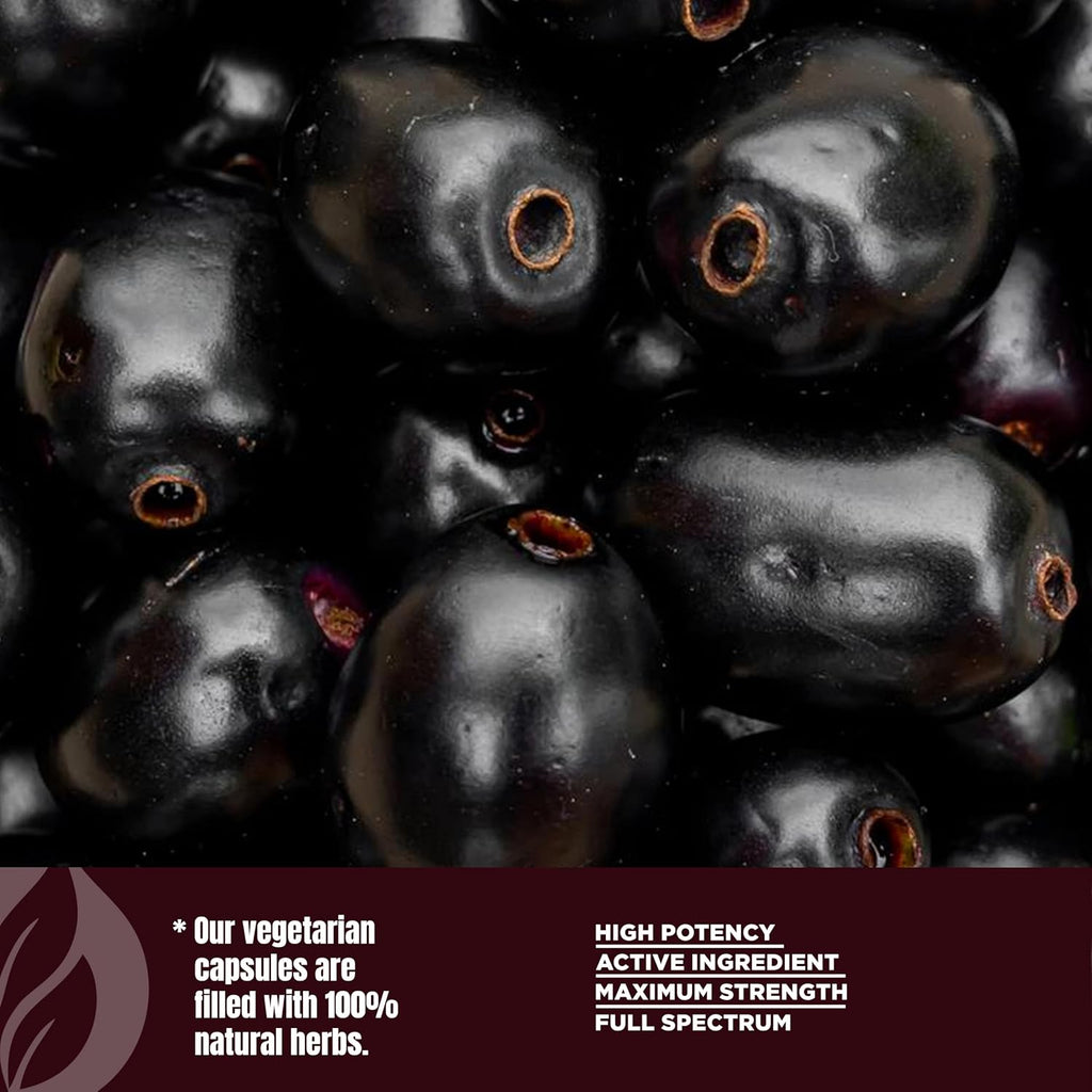 Jamun Cápsulas - Extracto de Semillas de Eugenia Jambolana (10:1) - 60 Cápsulas Veganas