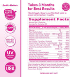 Pink Stork Gominolas para la Caída del Cabello Postparto, 60 unidades | Biotina, Ácido Pantoténico, Vitamina E, B6, B12
