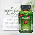 Irwin Naturals Quick Energy RED Liquid-Gel Multi – 72 Cápsulas Blandas – Óxido Nítrico + Energía