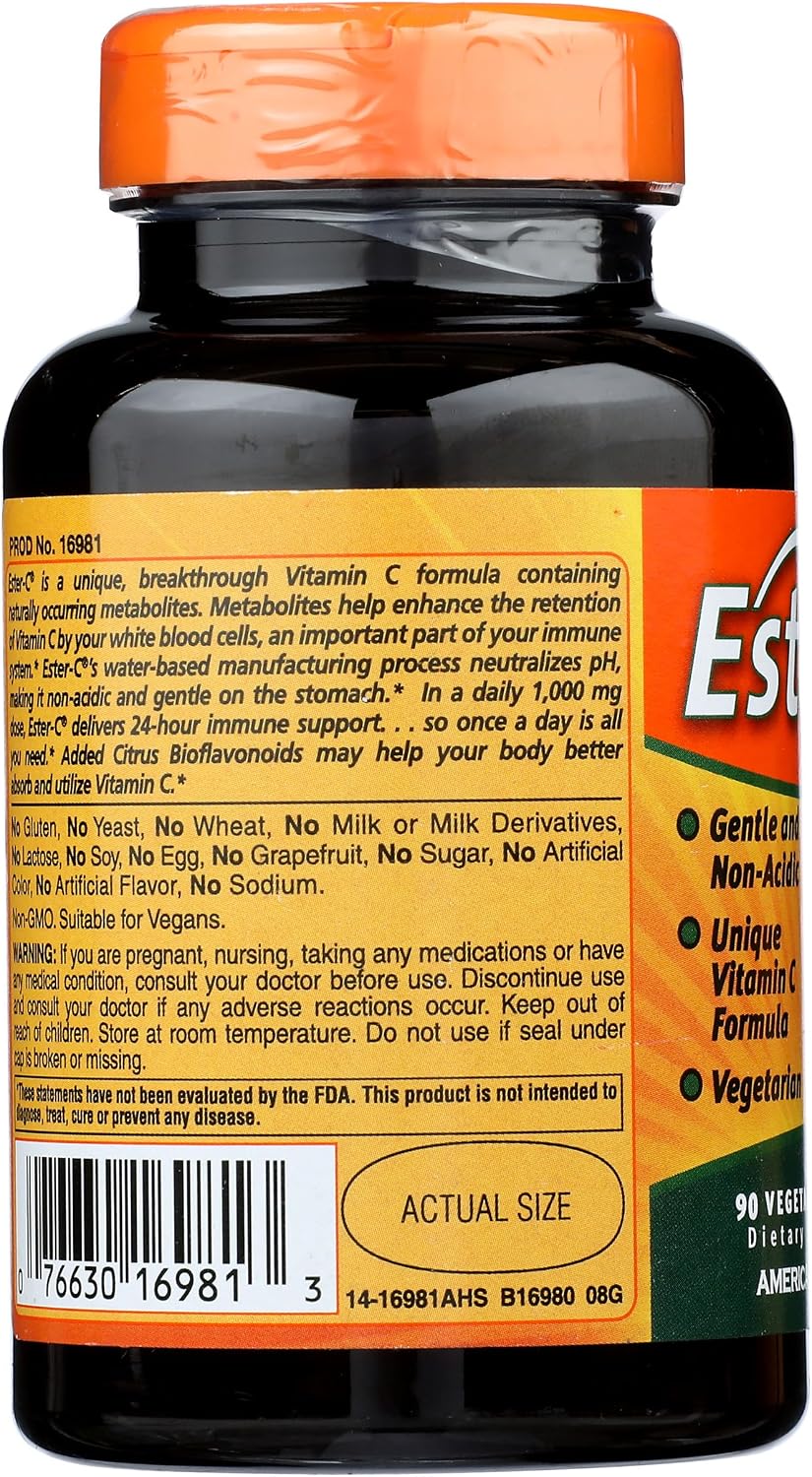 American Health Ester C 1000 mg con Bioflavonoides Cítricos, 90 Comprimidos