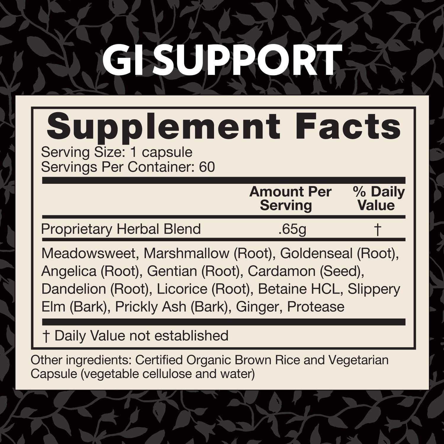 Crystal Star GI Support – Natural Digestive Supplement (60 Capsules)