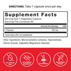 Force Factor L-Teanina 200mg, Suplemento Extra Fuerte para el Alivio del Estrés y la Relajación, Vegano, Sin OGM, 60 Cápsulas Vegetales