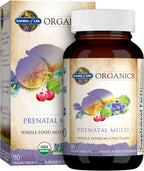 Garden of Life Organics Prenatal Multivitamin with Folate, Iron & D3 - 60 Tablets