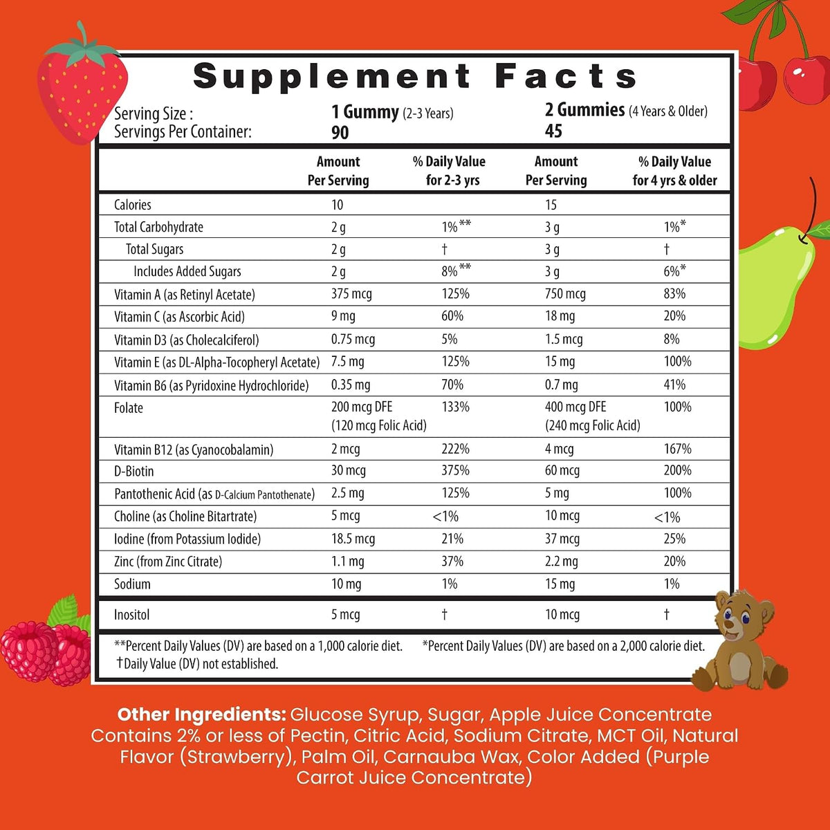 HERBION Naturals Gominolas Multivitamínicas – Función cognitiva: El yodo y la colina son importantes para el – Image 4
