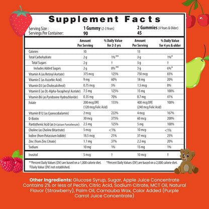 HERBION Naturals Gominolas Multivitamínicas – Función cognitiva: El yodo y la colina son importantes para el – Image 4