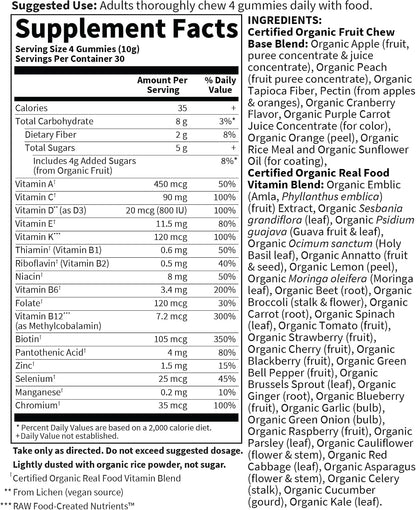 Garden of Life Organics Men's Gummies – Folato : interviene en el proceso de división celular y en la síntesis de – Image 5