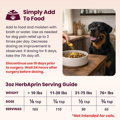 HerbAprin - Alivio Natural para Perros con Hierbas Orgánicas, 90 Servicios (85g) – Image 4