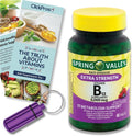 Spring Valley Vitamina B12 5000 mcg Comprimidos Sublinguales con Guía y Pastillero