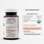 Secrets of the Tribe Agripalma (Motherwort) Cápsulas 800 mg - 60 Cápsulas - Ecológico Certificado USDA