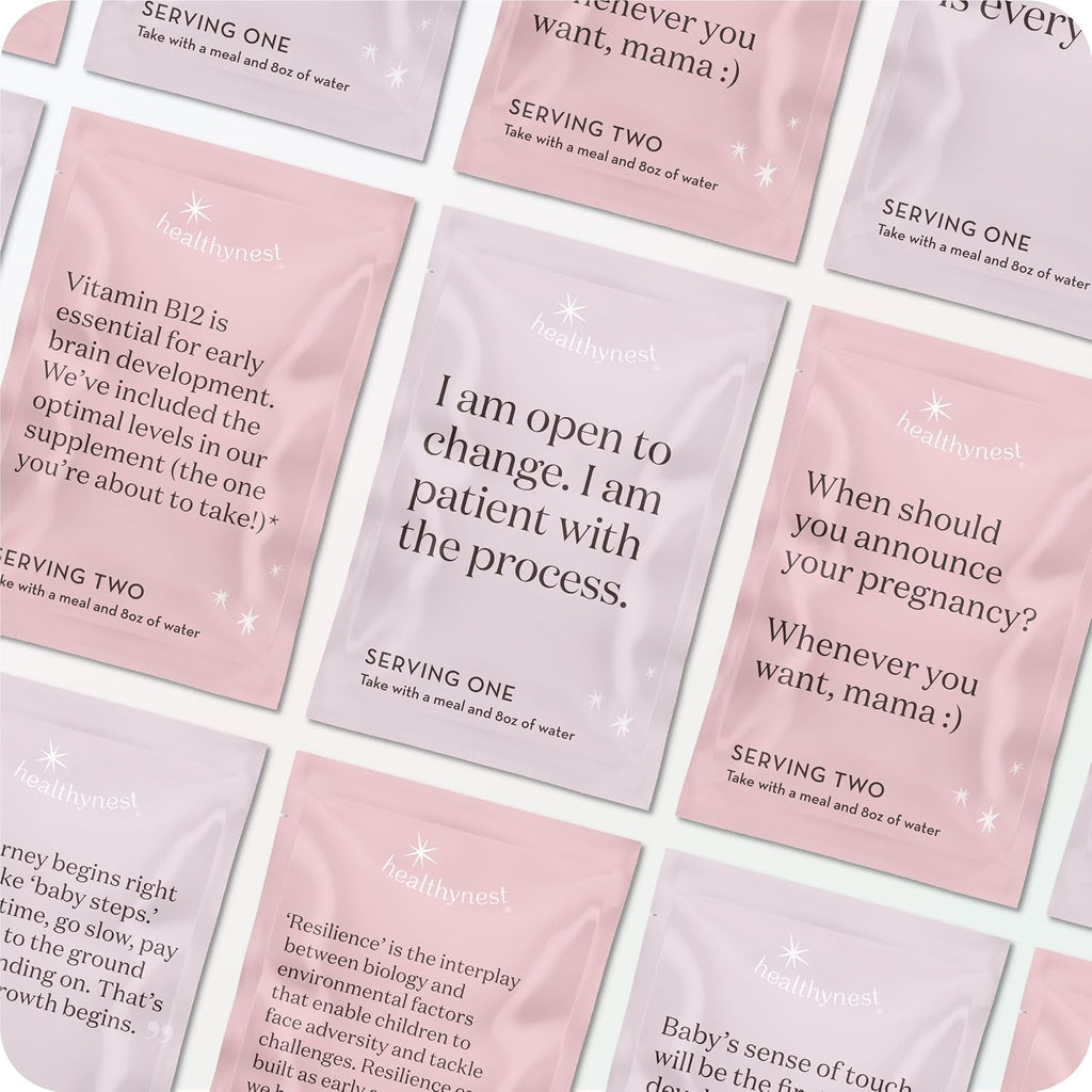 HealthyNest Vitaminas Prenatales para Preconcepción y Primer Trimestre con Metilfolato, Colina, DHA, Hierro e Inositol - 31 Días