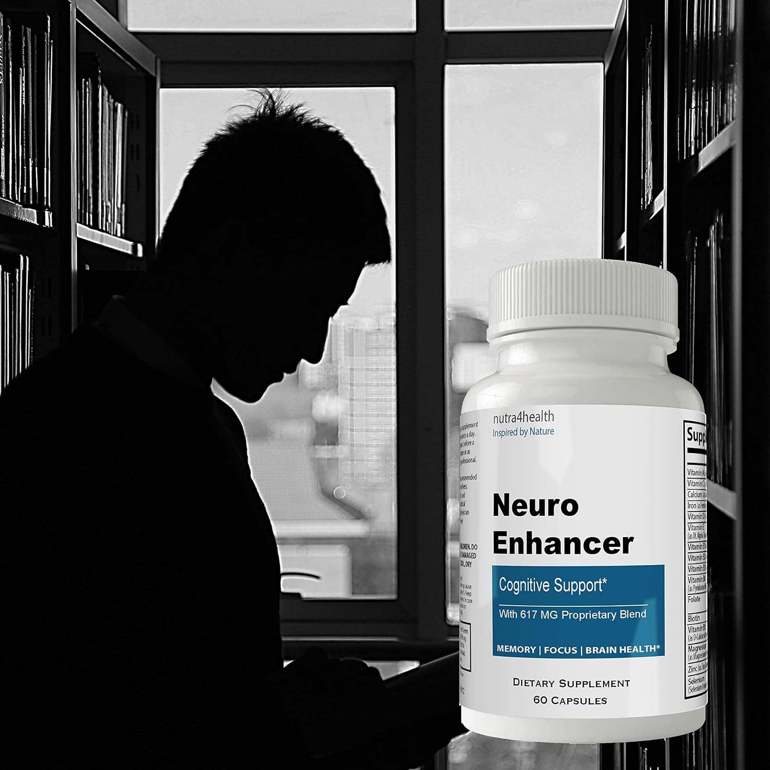 Neuro Enhancer – Potenciador Cognitivo para la Memoria y el Enfoque Mental – 60 Cápsulas