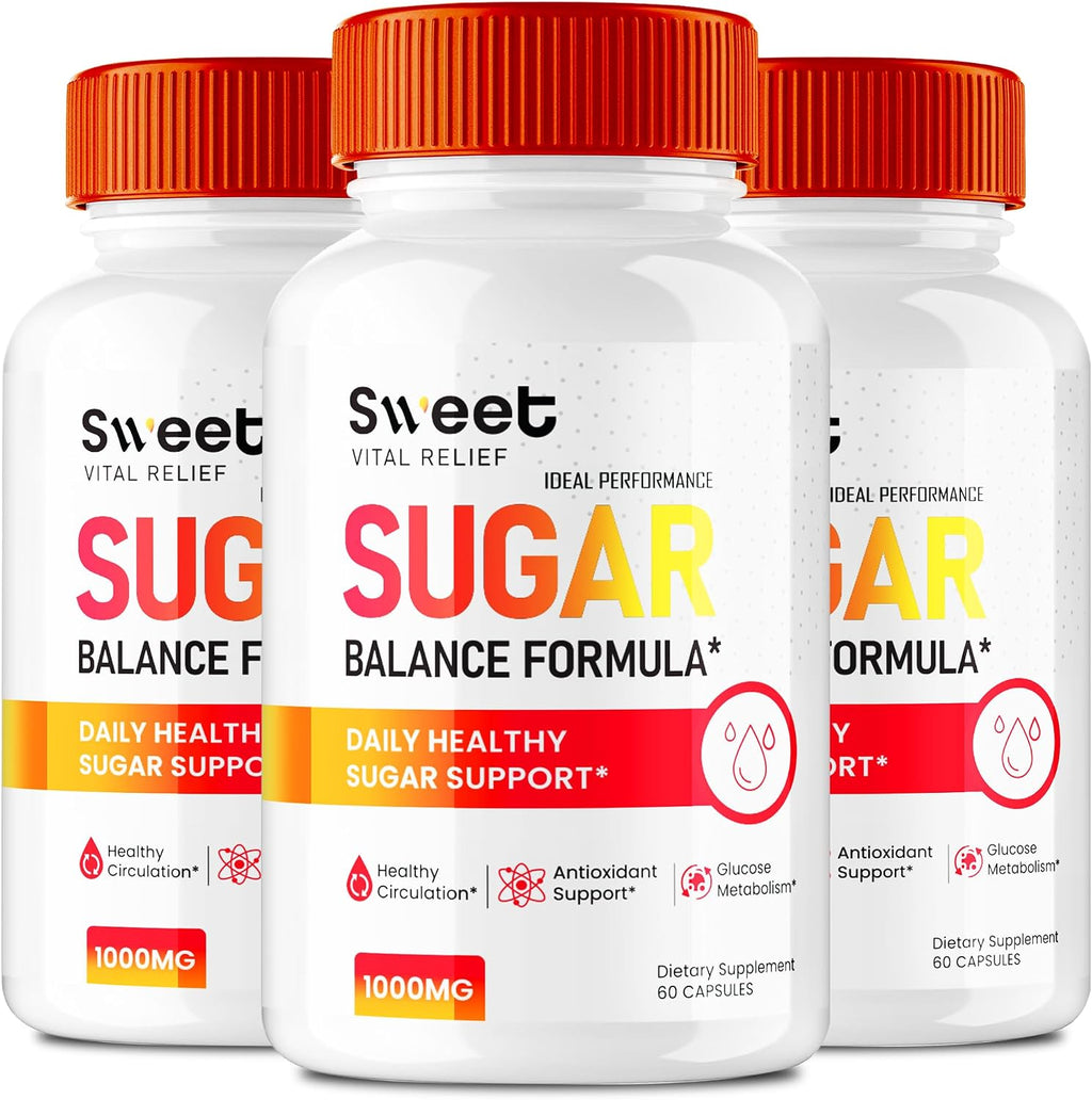 Sweet Vital Relief Blood Balance Formula - Pack de 3 (Suplemento para el Equilibrio Sanguíneo)