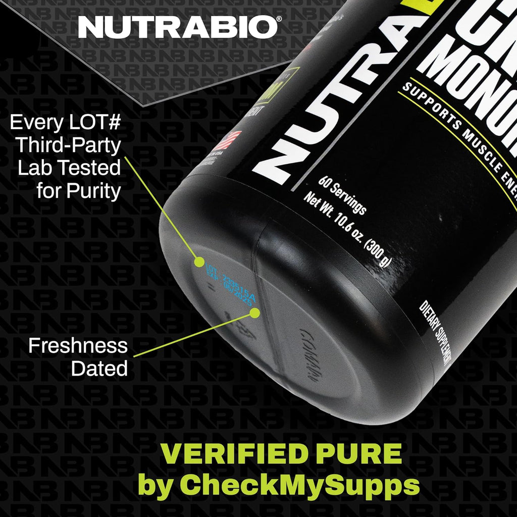 NutraBio ZMA - 180 Capsules - Zinc, Magnesium and Vitamin B6