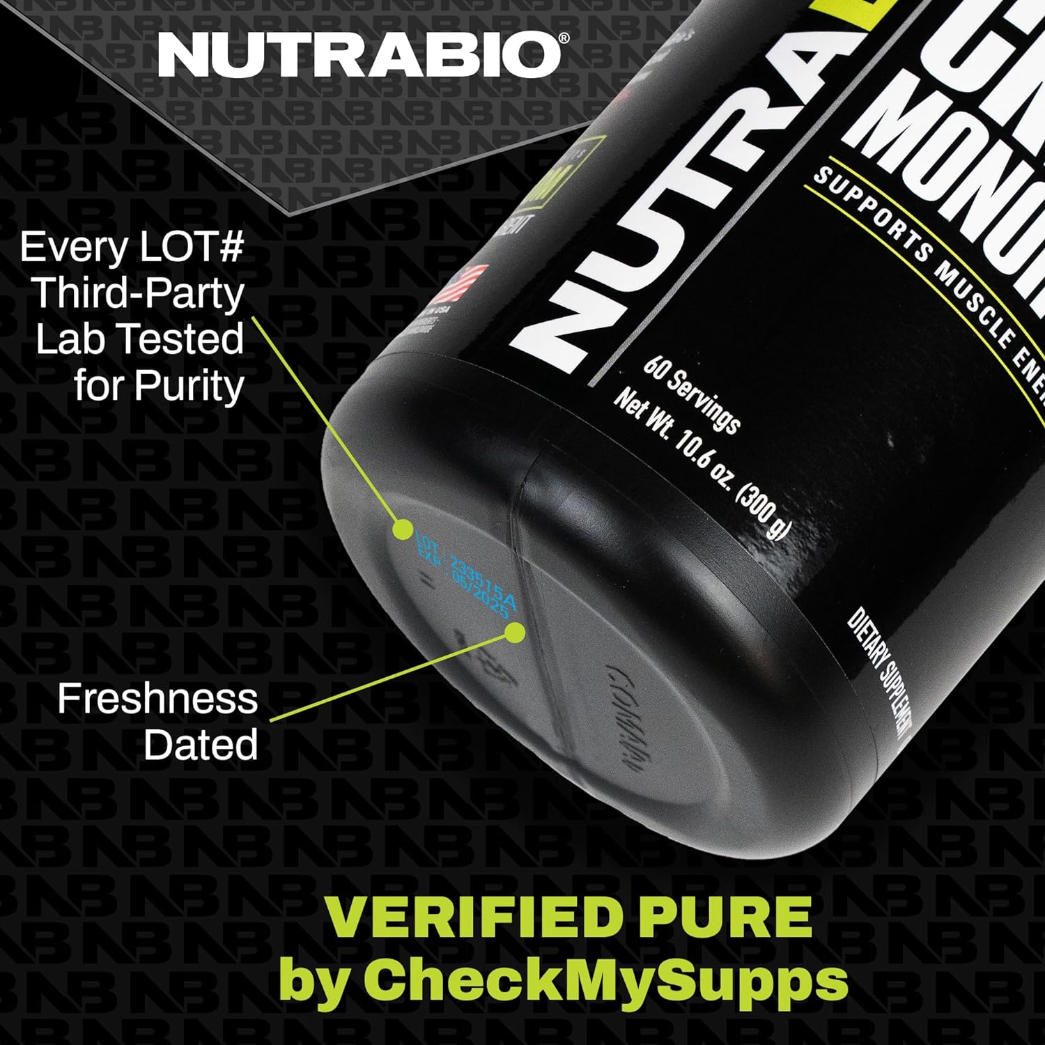 NutraBio ZMA - 180 Capsules - Zinc, Magnesium and Vitamin B6