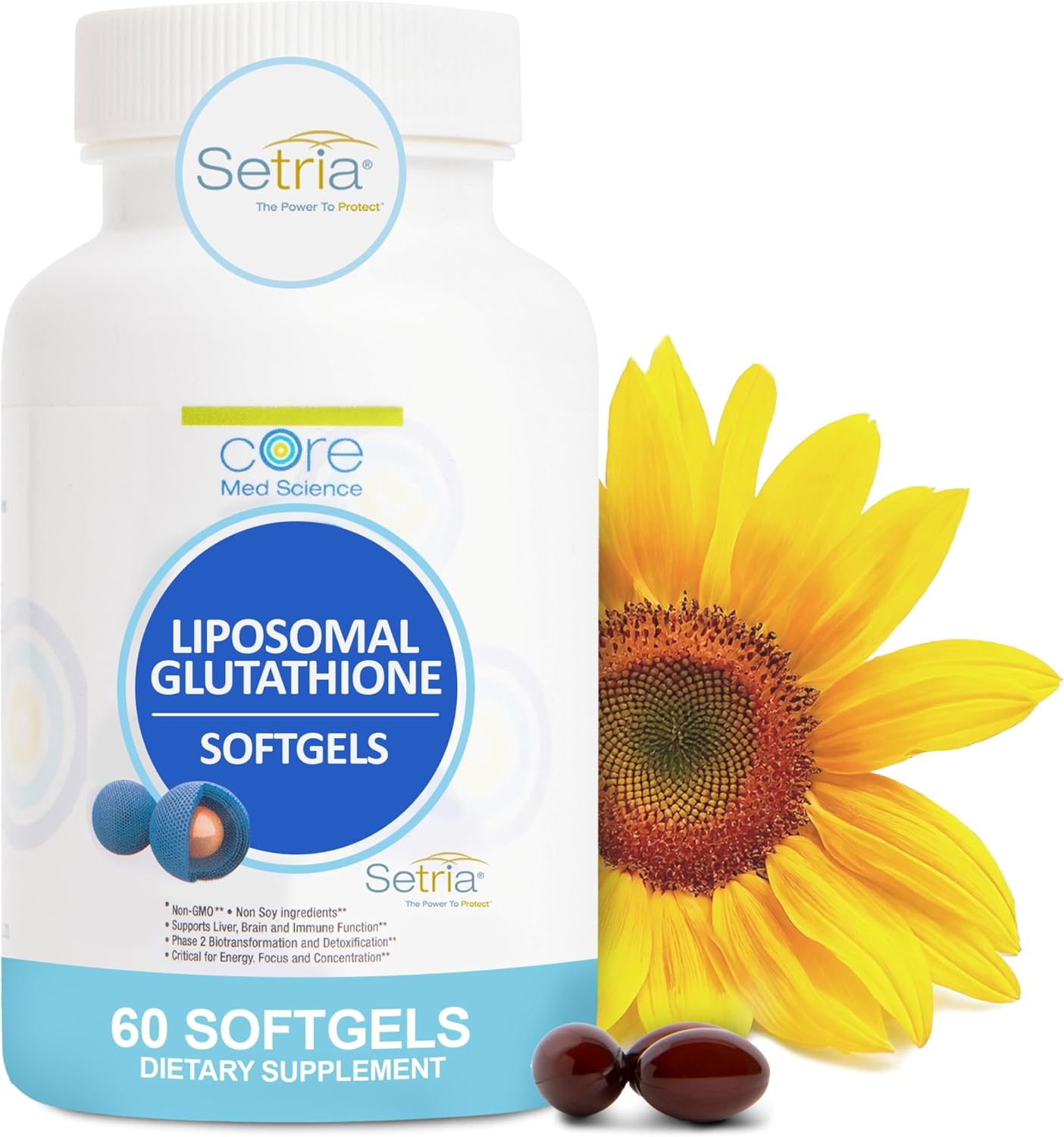 Core Med Science Liposomal Glutathione Setria 500mg Cápsulas