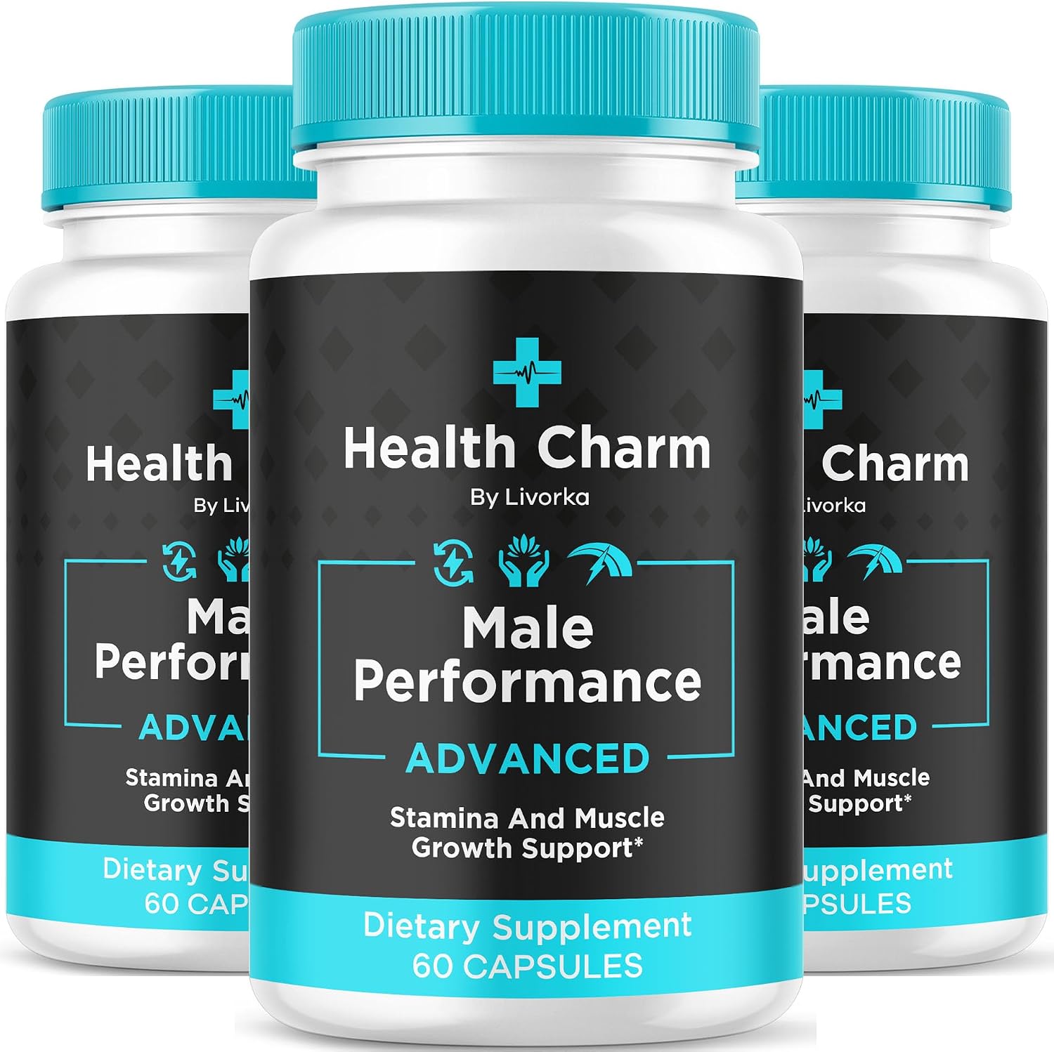 Health Charm (3 Pack) – Cápsulas Multivitamínicas para Hombres, 180 Cápsulas (3 Meses)