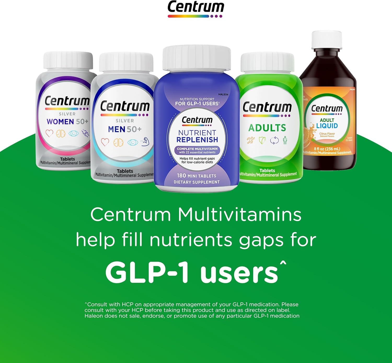 Centrum Silver Multivitamínico para Adultos 50+ - 220 Comprimidos