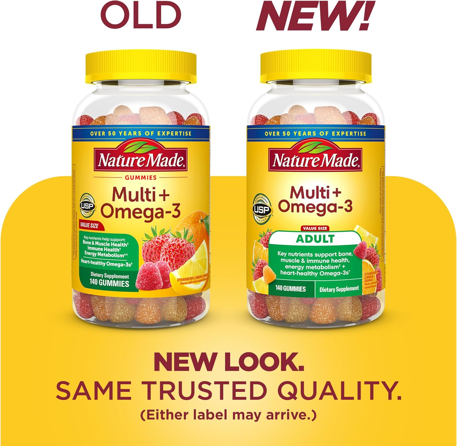Nature Made Multivitamin + Omega-3 Gummies 140 gominolas