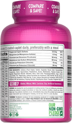 Nature's Truth Multivitamínico para Mujeres con Hierro | 100 Comprimidos | Sin OGM y Sin Gluten