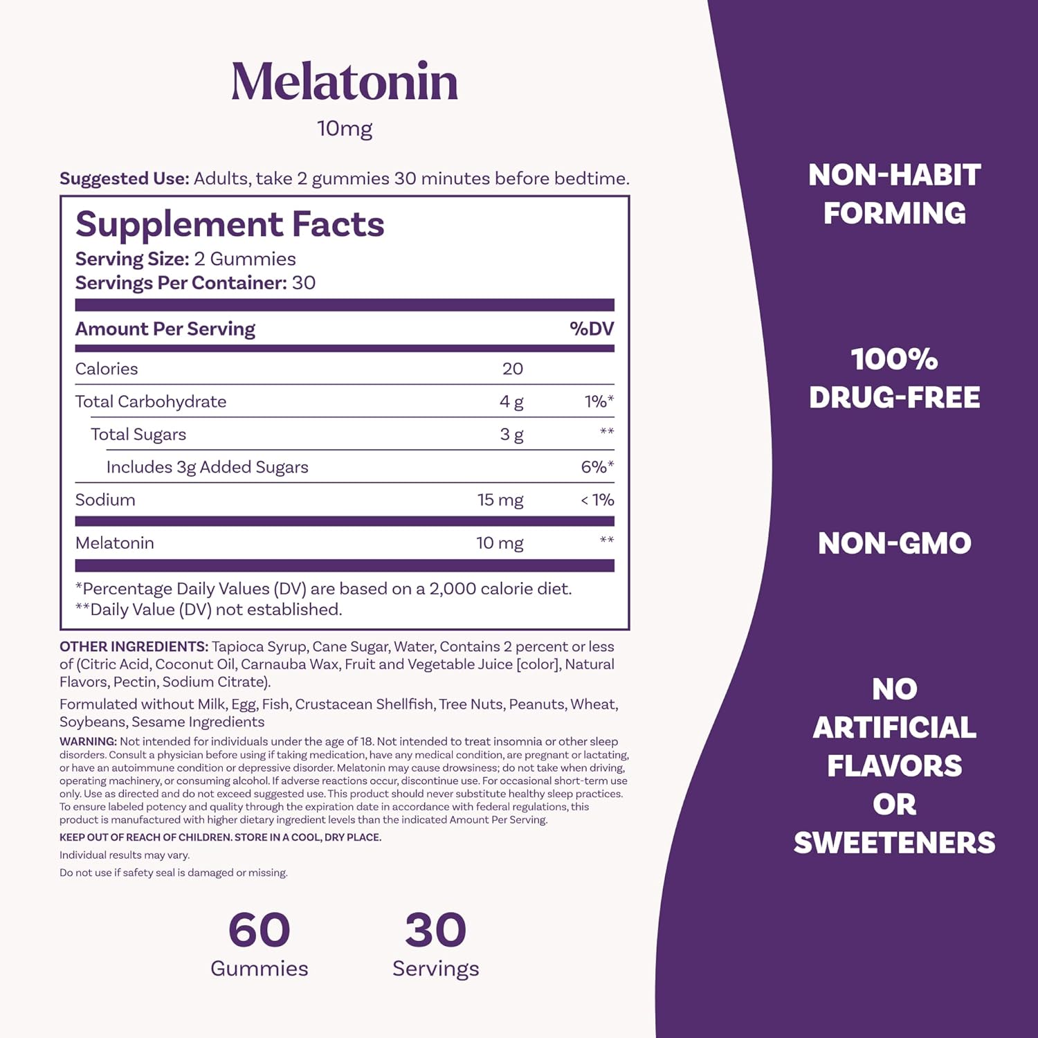 Natrol Melatonina Gominolas 10 mg, 60 Gominolas Sabor Fresa para Adultos
