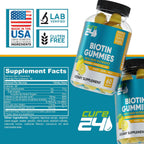 Cure24 - Gominolas de Biotina con Vitamina C, E, Colágeno y Zinc - 60 Gominolas