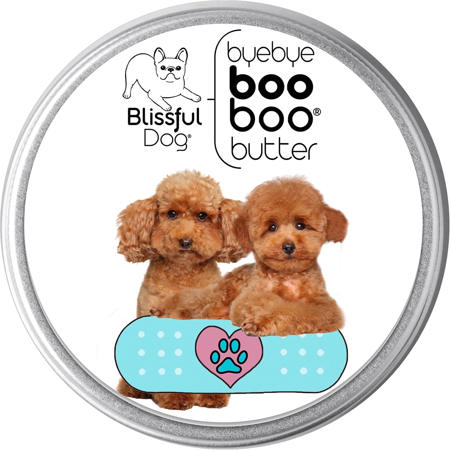 The Blissful Dog Poodle Booboo Butter Lata de 4 oz