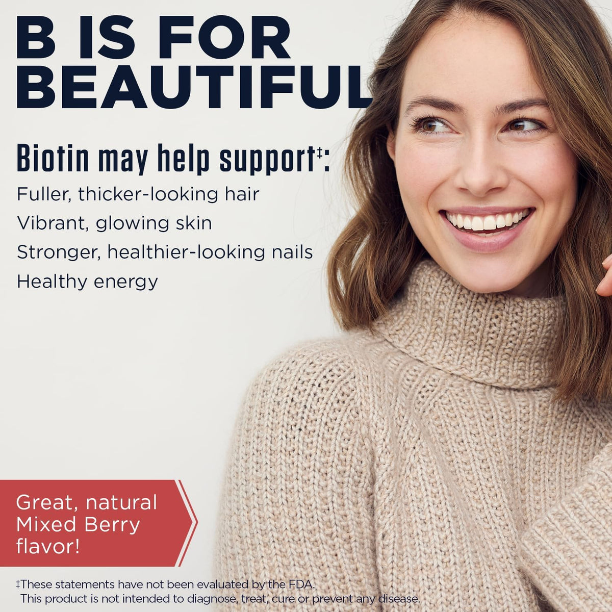 KAL Ultra Biotin 10000mcg - 60 Micro – La biotina contribuye al mantenimiento del cabello en condiciones normales. – Image 3