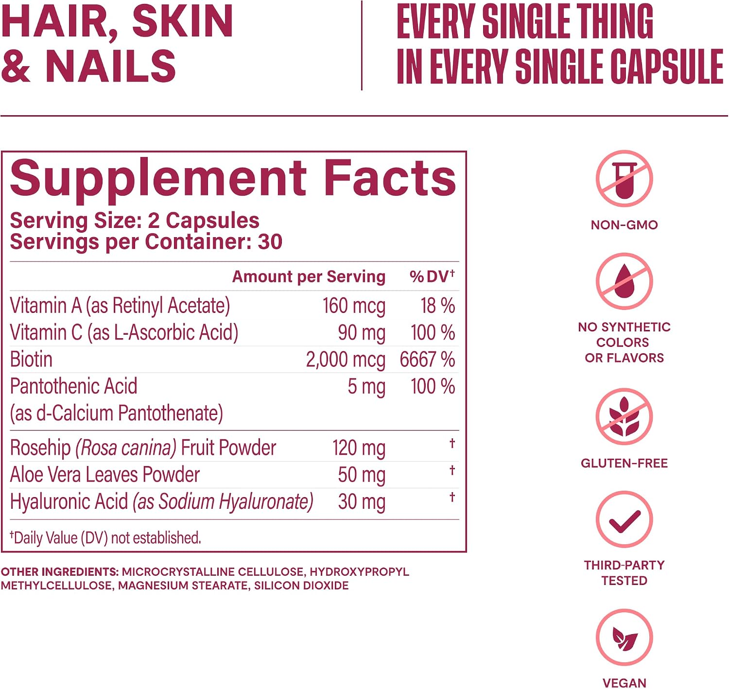 Habit Hair, Skin & Nails Complemento para Cabello, Piel y Uñas - 2 Paquete (120 Cápsulas)