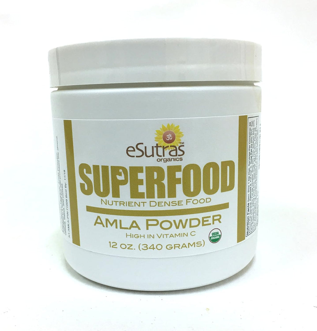 Organic Amla Powder 12 oz (340 g) - 30 Servings - Natural Vitamin C