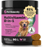 Pet Honesty - Multivitamínico para Perros Mayores - 90 Comprimidos Masticables Sabor a Pato