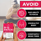 Parches de Vitamina B12 (36 Unidades) - Parches Naturales para Mujer, Energía y Enfoque