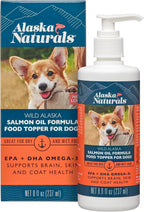 Alaska Naturals – Wild Alaskan Salmon Oil Formula for Dogs – Supplement with Omega 3 EPA & DHA – Healthy Skin and Shiny Coat – 236ml with Pump Dispenser