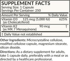 Futurebiotics Vitamina D3 + K2 (MK-7) - 5000 UI D3, 90 mcg K2 - 250 Cápsulas Vegetarianas