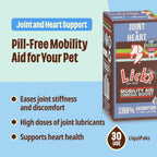 Licks Apoyo Articular y Cardíaco para Perros - MSM, Omega-3 y Vitamina E - Sobres de Gel sin Pastillas - Sabor Pollo - 30 Sobres