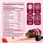 Hovika Suplemento de Azafrán Liposomal - 88.5 mg Extracto de Azafrán con L-Teanina, Manzanilla, Vitaminas C, B6, B12 y D3 - Apoyo al Estado de Ánimo, Energía y Enfoque - 60 ml Sabor Fresa