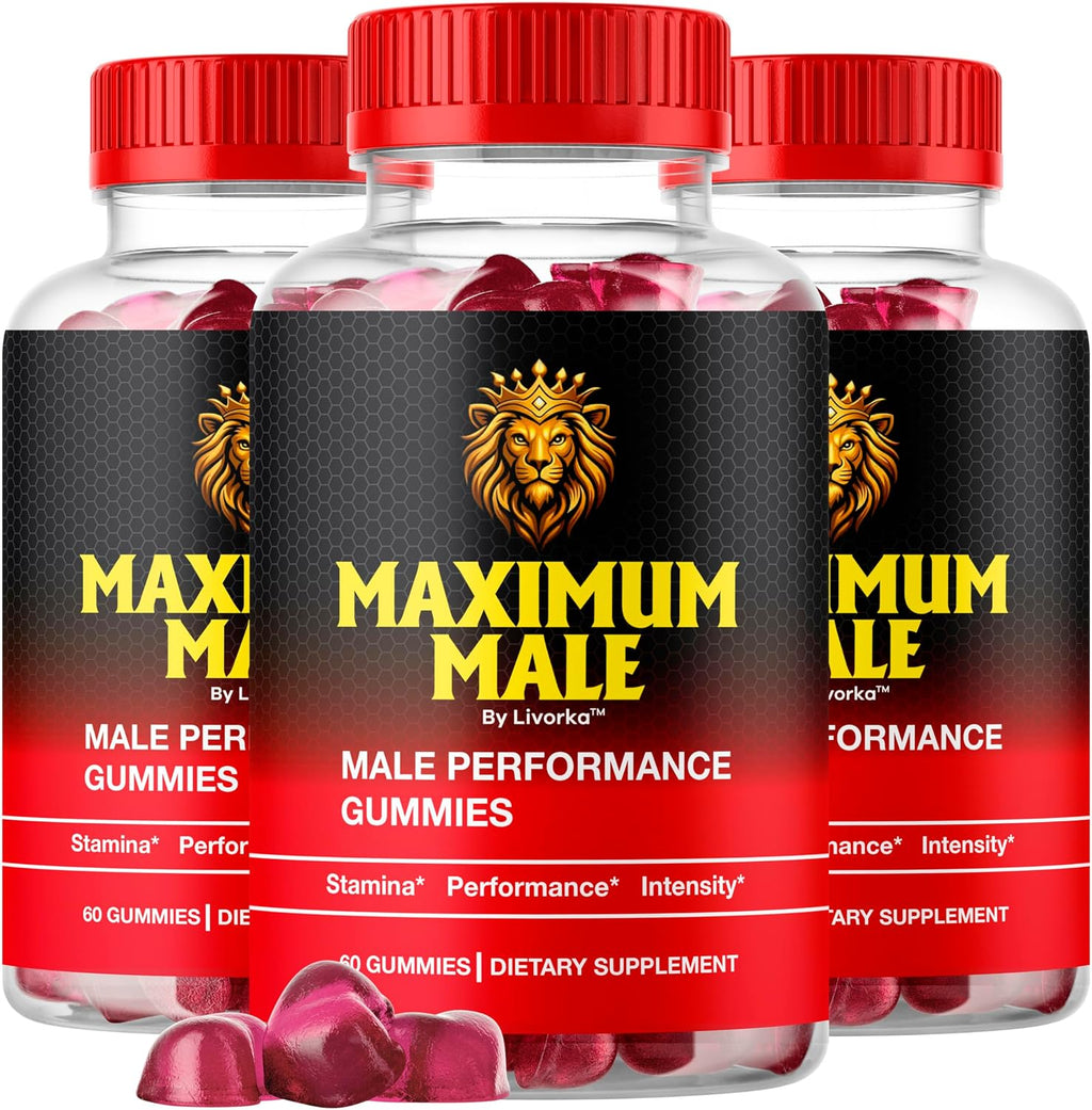 Maximum Male Gummies (3 Pack) - 180 Gomitas para 3 Meses