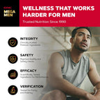 GNC Mega Men Multivitamínico en Gominolas Blandas para Hombres - Sabor Frutas Mixtas - 60 Unidades
