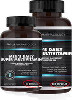 Focus Pharmacology Men's Daily Super Multi-Vitamin para Hombres - 60 Cápsulas