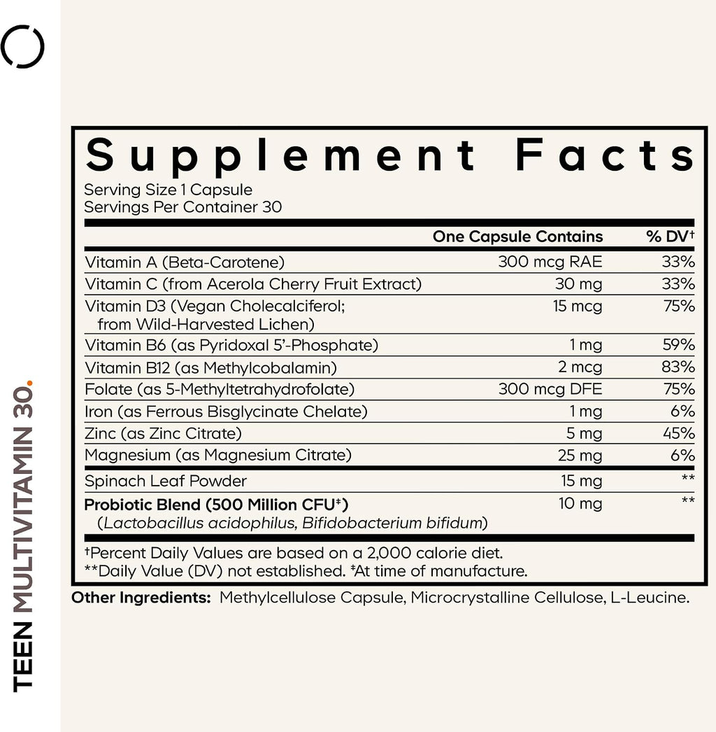 Codeage Teen Multivitamin - Multivitamínico para Adolescentes