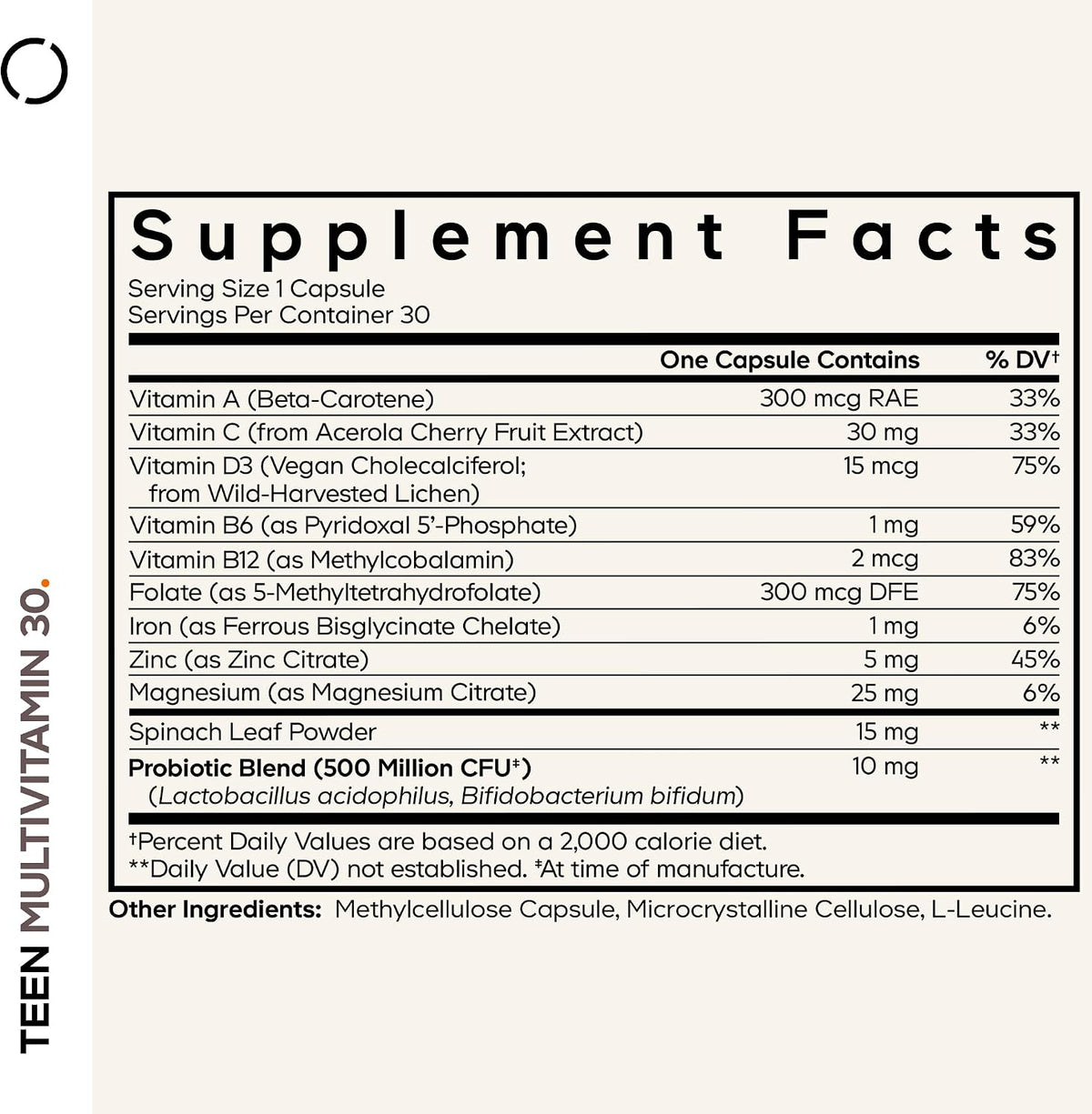 Codeage Teen Multivitamin - Multivitamínico para Adolescentes – Image 2