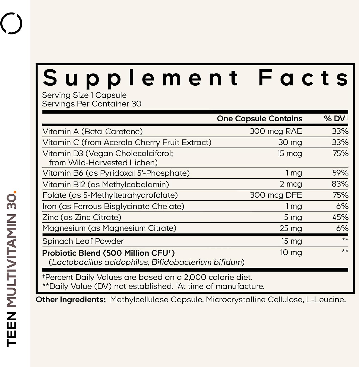 Codeage Teen Multivitamin - Multivitamínico para Adolescentes
