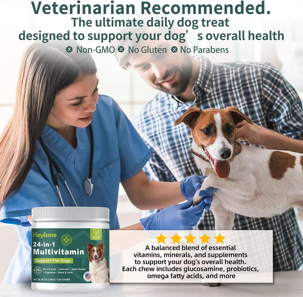 Dog Multivitamin, Glucosamine Chondroitin for Dogs, Dog Vitamins and Supplements, Probiotics, Krill Oil for Hip & Joints, – Image 4