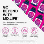 MD Life L-Metilfolato 12.5mg - 90 Cápsulas - Complemento Alimenticio con Metilfolato Activo