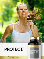 Carlyle Niacinamida 500 mg, 300 cápsulas - Suplemento de Vitamina B3