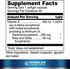 Douglas Laboratories Nutri E-400 Forte - Vitamina E 400 UI, 60 Cápsulas