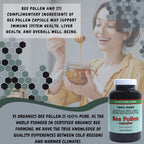 Y.S. Eco Bee Farms Polen de Abeja 100% Puro Orgánico Silvestre - 200 Cápsulas