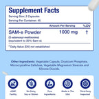 NasaBeahava SAM-e (S-Adenosil-L-Metionina) 1000mg por dosis - Suplemento de alta potencia (45 días)